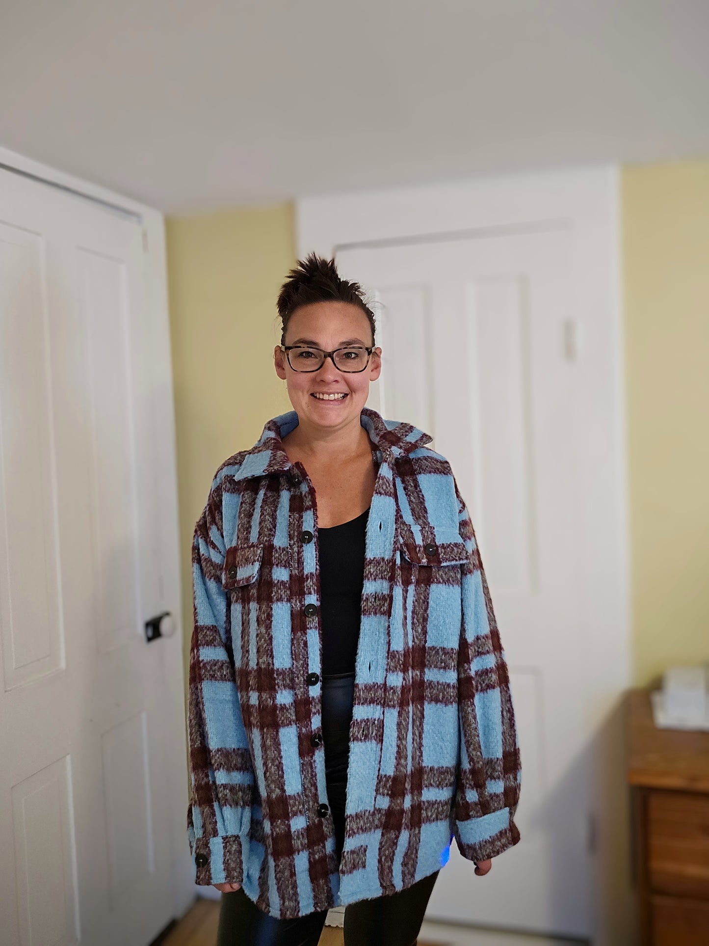 LaMiel Check Patterned Jacket