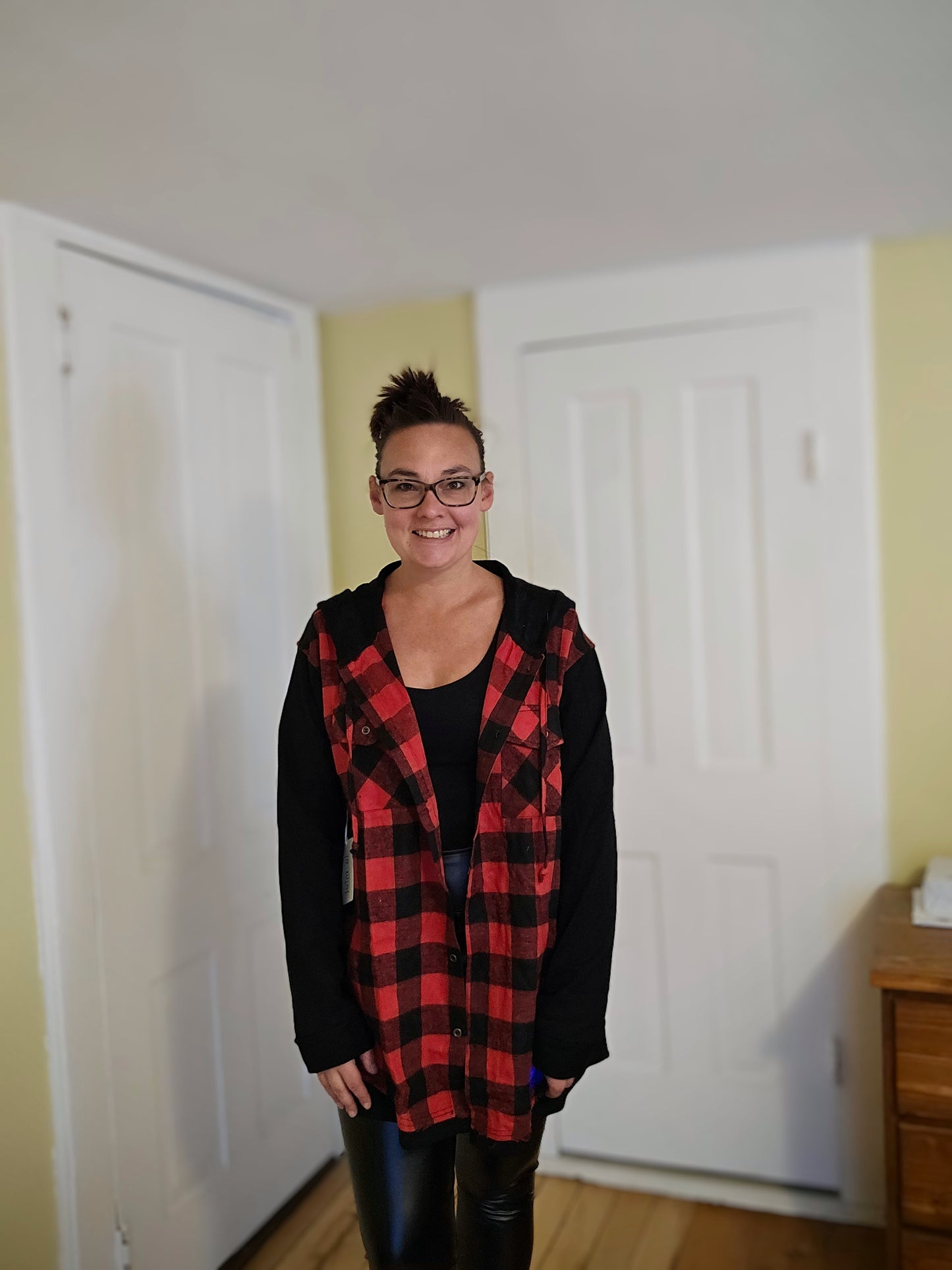 LaMiel Plaid Hooded Shirt