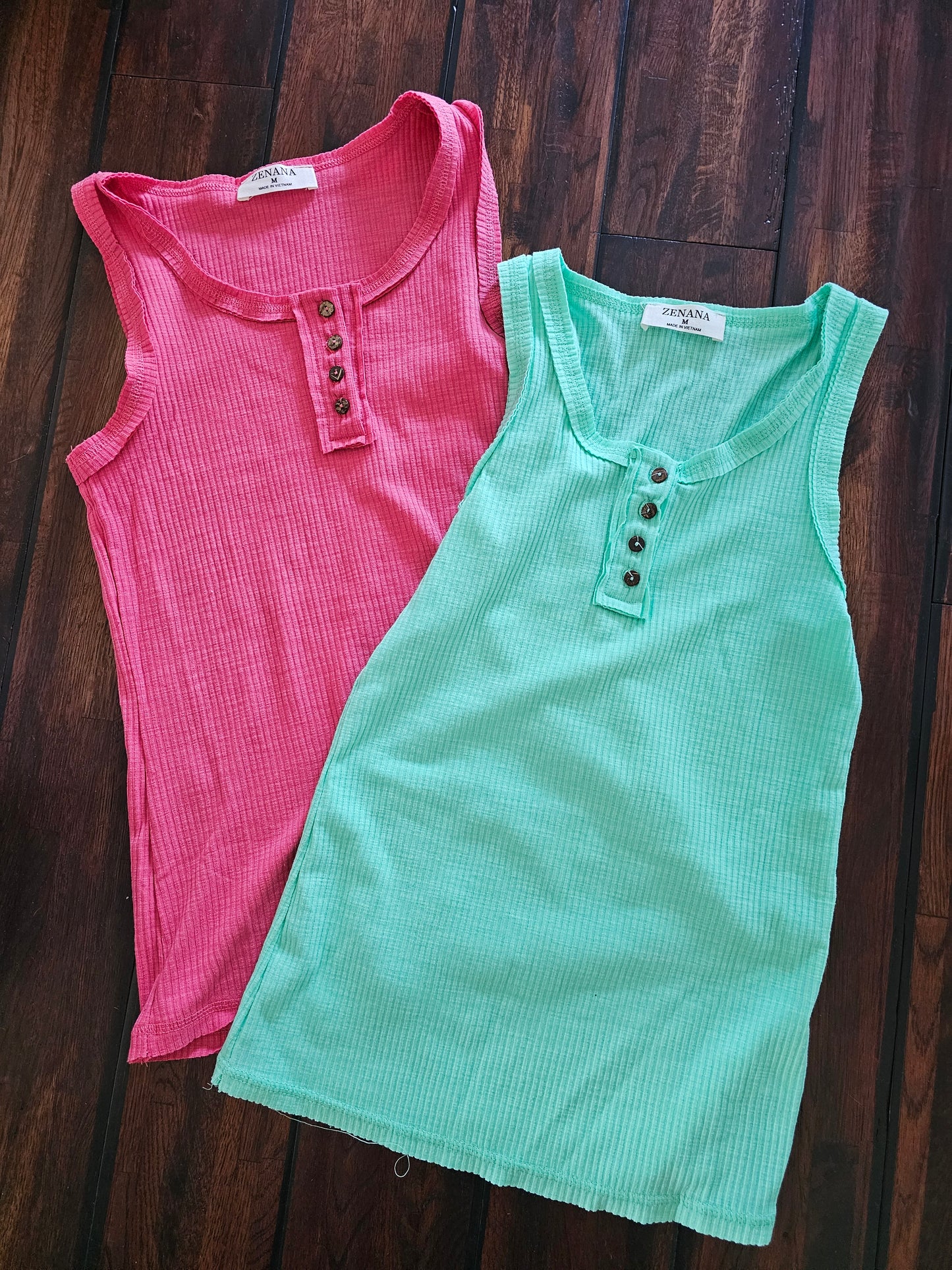 Zenana Henley Tank