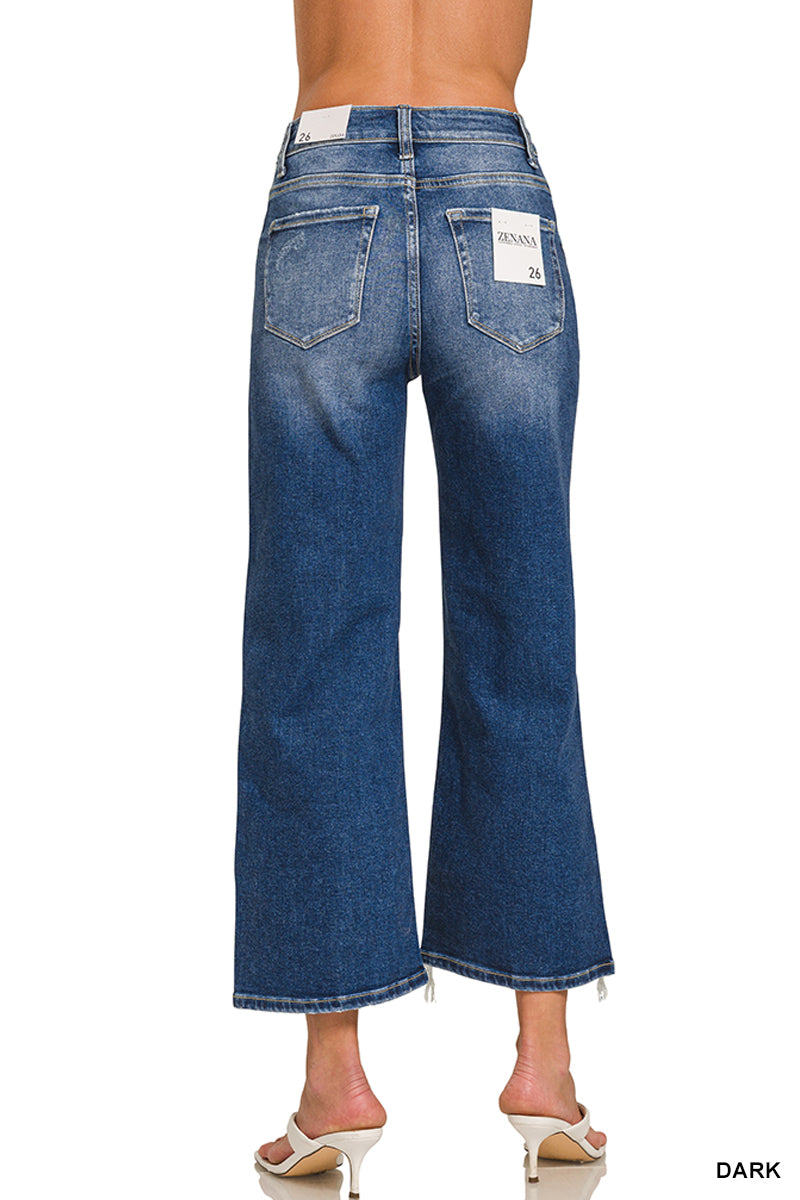 Zenana Raw Hem Denim