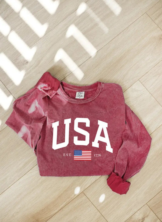 USA Long Sleeve Tee