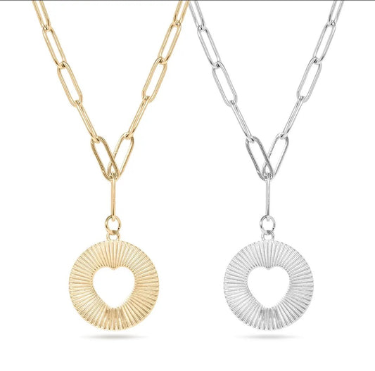 Sunburst Heart Necklace