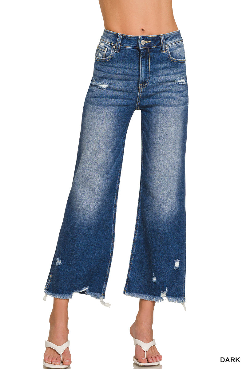 Zenana Raw Hem Denim