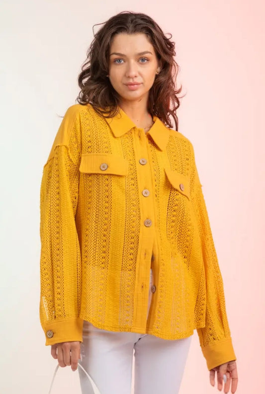 Very J Mustard Shacket