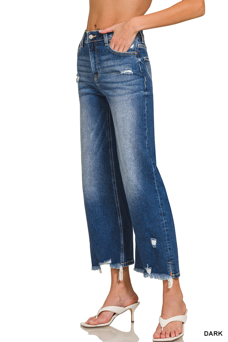 Zenana Raw Hem Denim