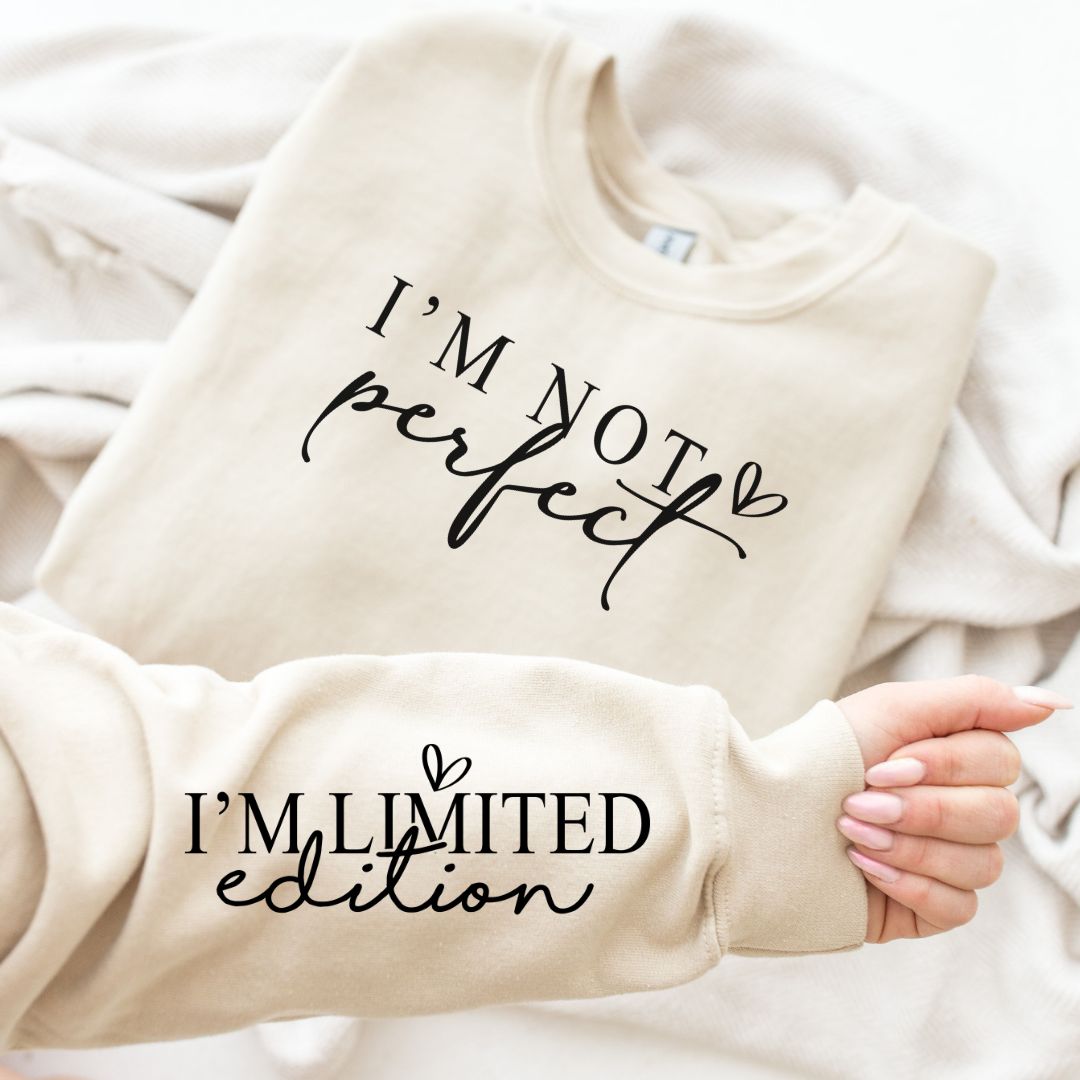 I'm Not Perfect Graphic Sweatshirt in Three Colors