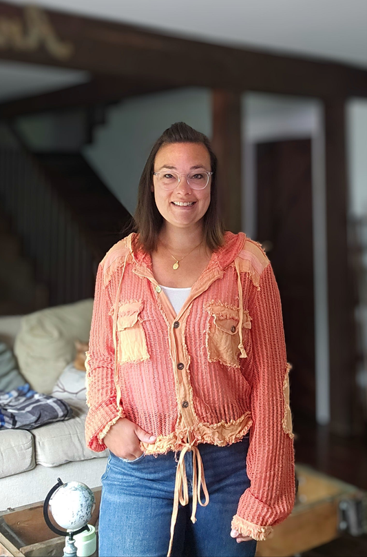POL Open Work Button Down