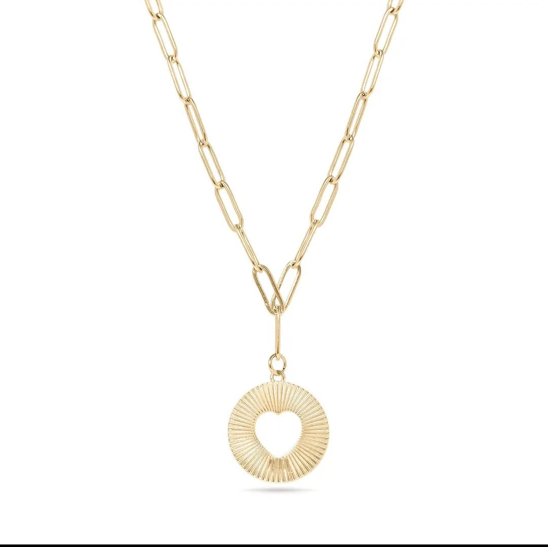 Sunburst Heart Necklace