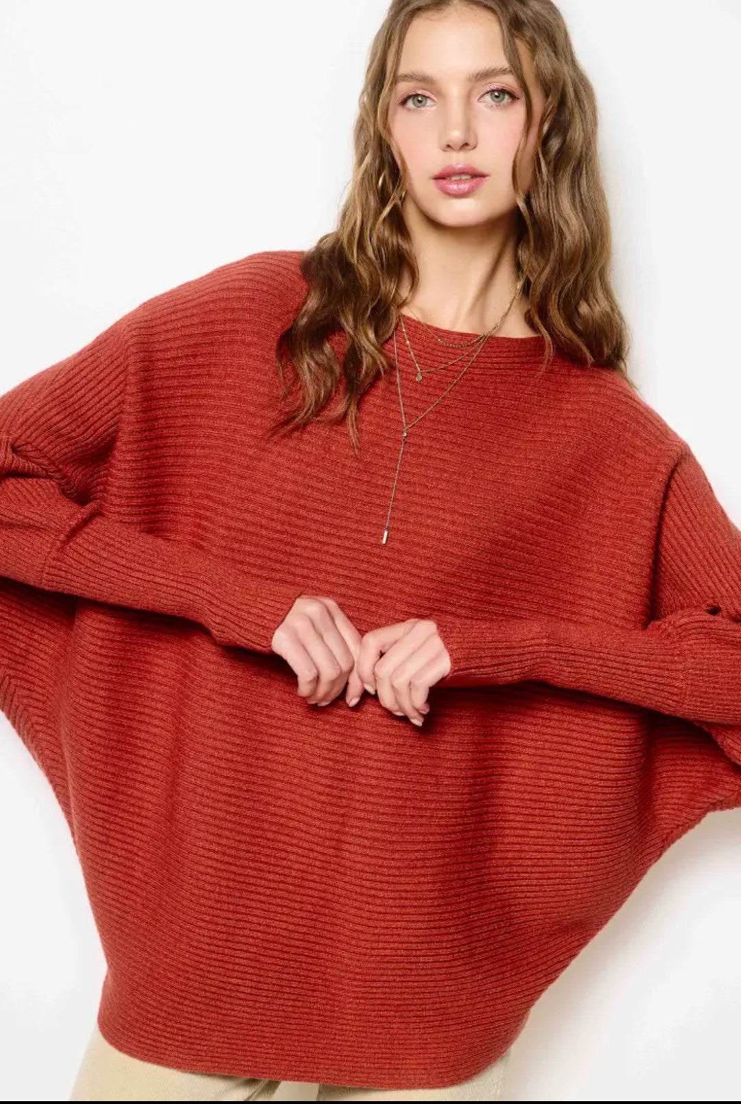 La Miel Slouchy Boat Neck Sweater