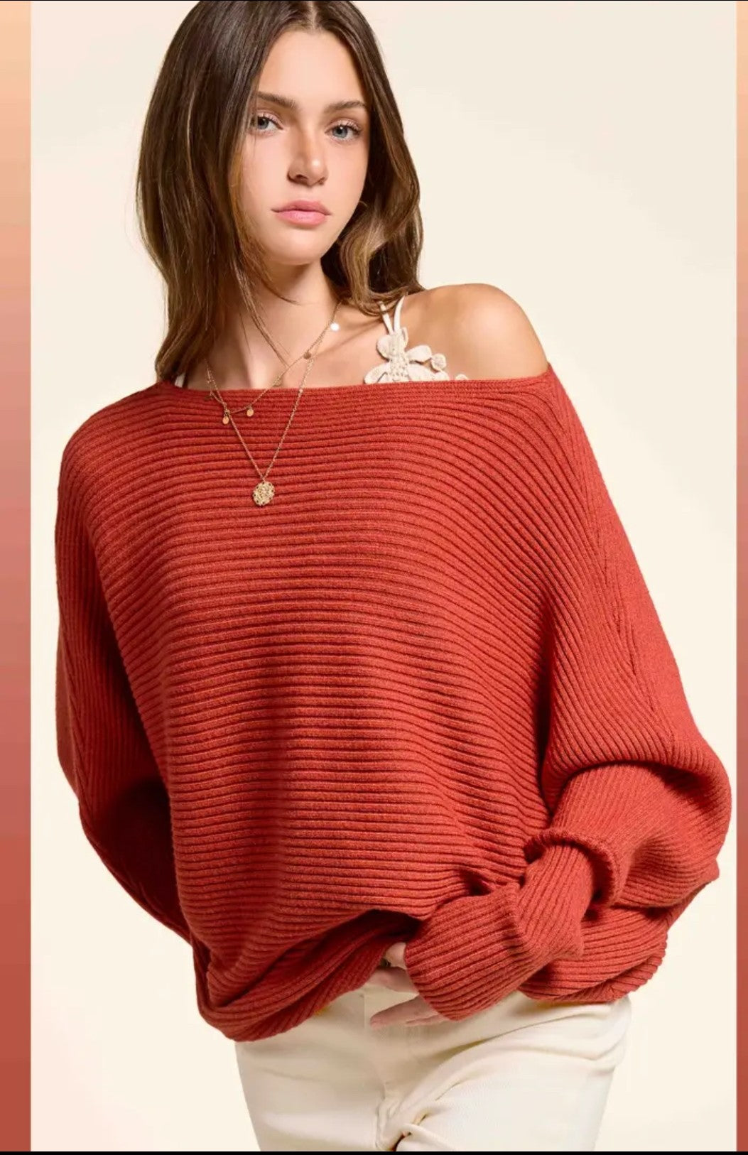 La Miel Slouchy Boat Neck Sweater