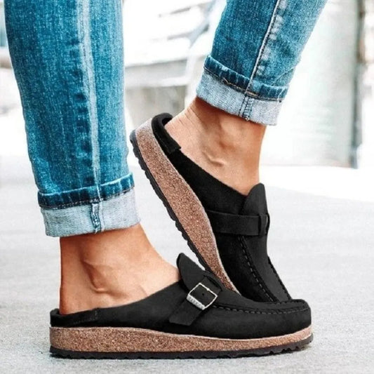 Round Toe Buckle Loafers