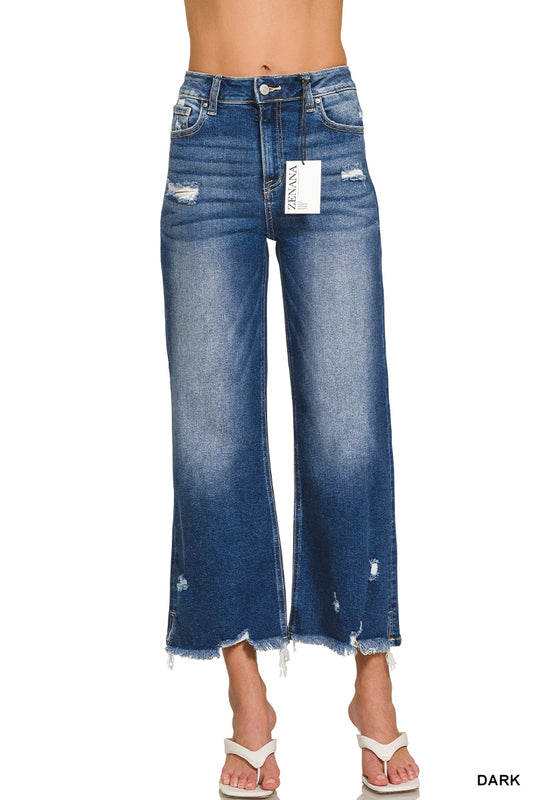Zenana Raw Hem Denim