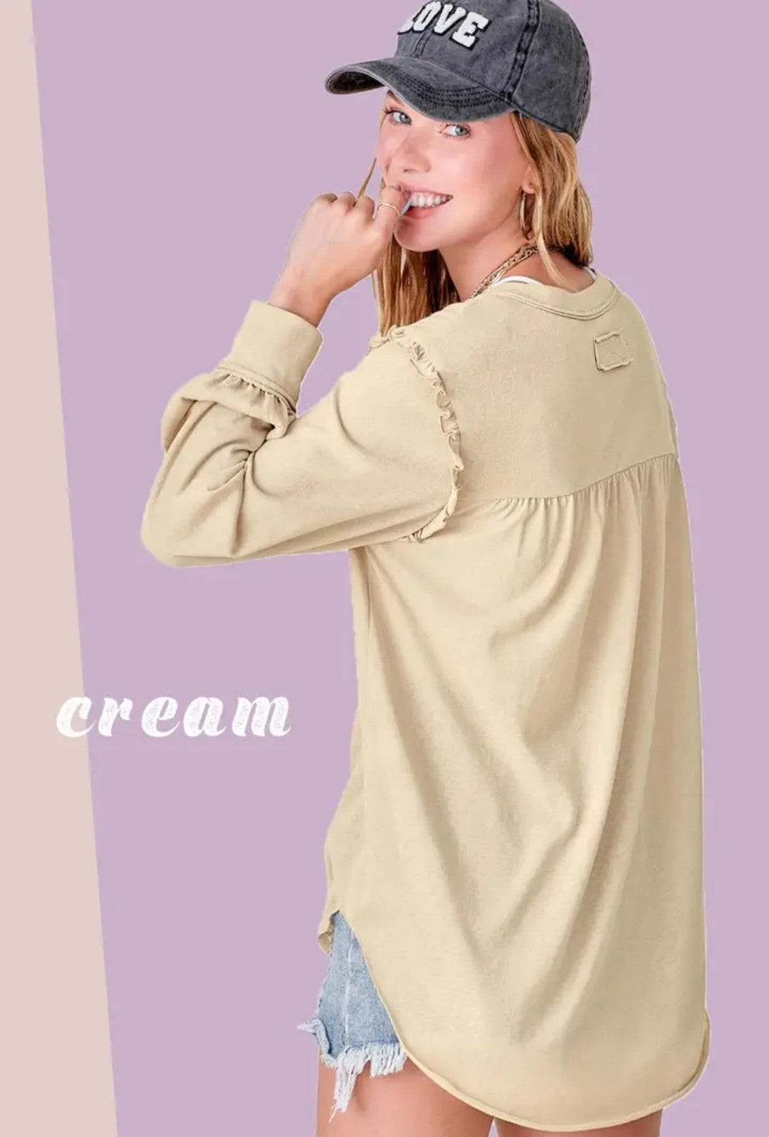 La Miel Ruffle Detail Top